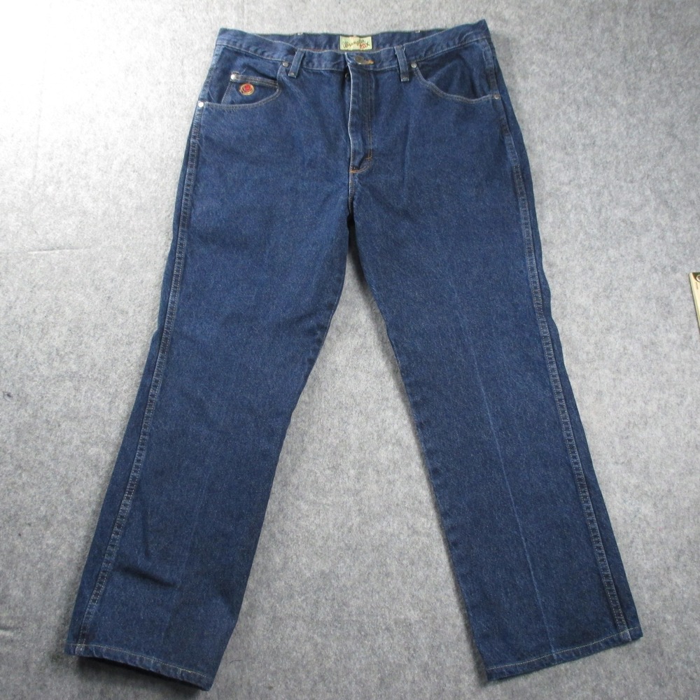 Wrangler 20X Vintage Jeans Mens 36x28  Relaxed Fit Dark Wash Blue Straight‎